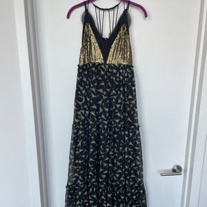 FreePeople sequin floral maxi